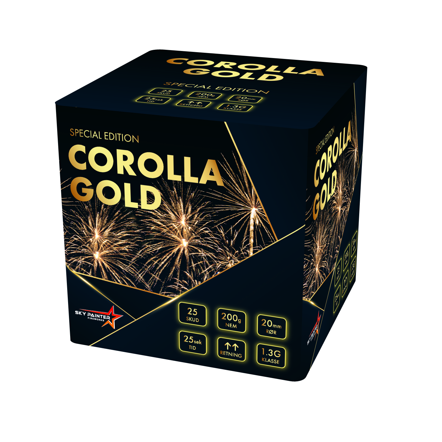 Corolla gold – Skypainter – Batteri, 25 SKUD / 20 MM