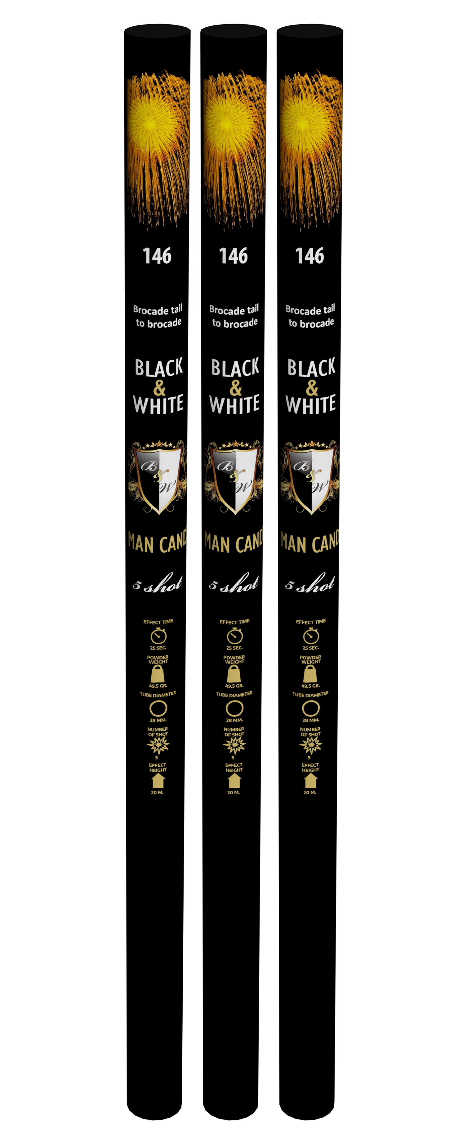 Bomberør, 3 pk 30mm.