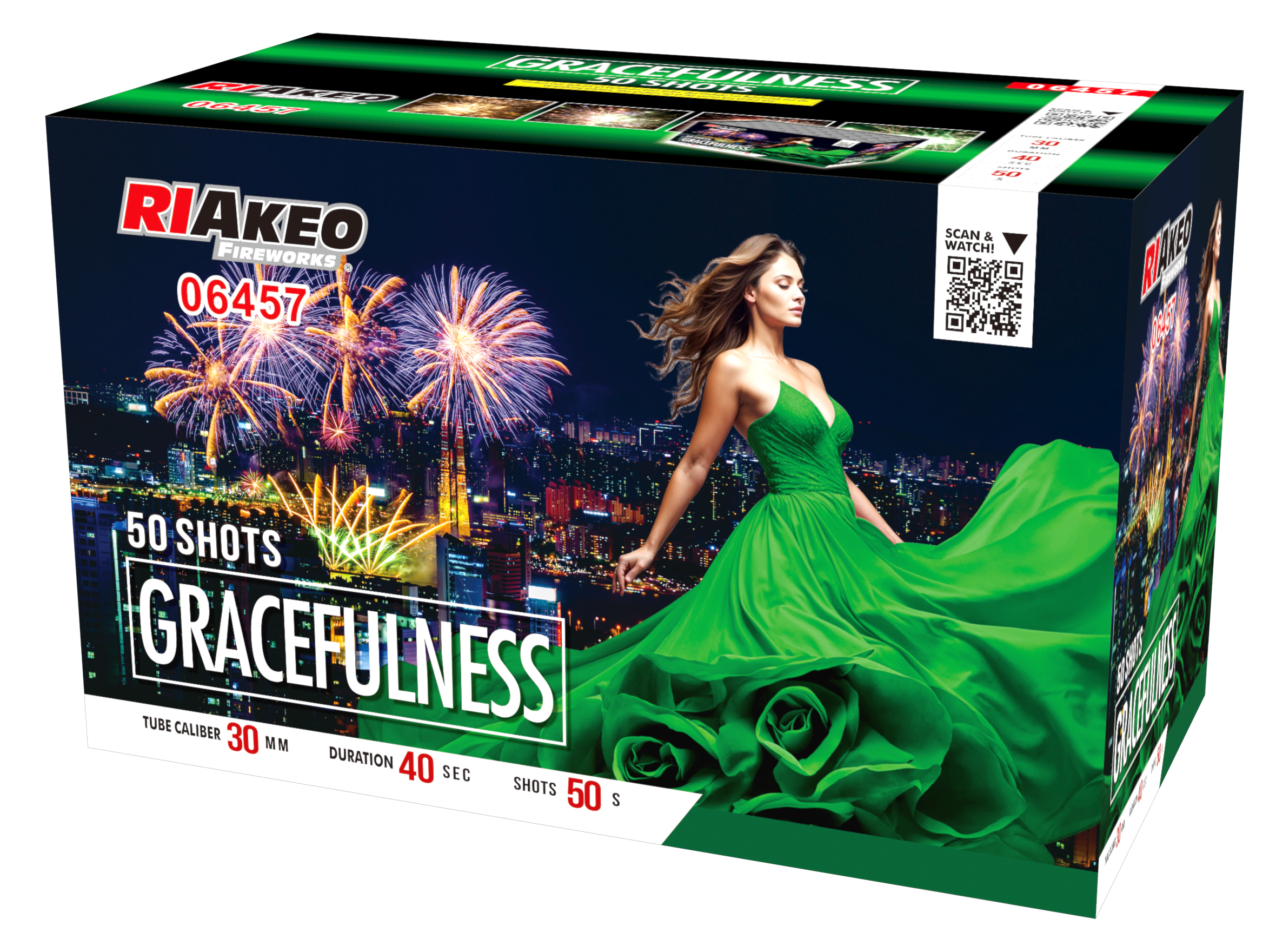 Gracefulness - RIAKEO Fireworks – 50 skud / 30 MM