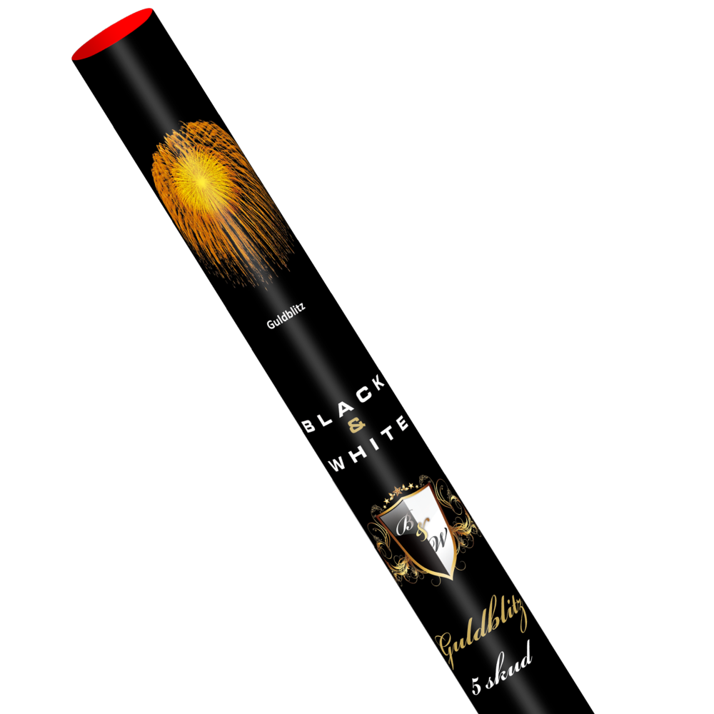 Guldblitz bomberør, 5 skud